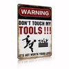 Yiruhe Not Touch My Tools Metal Signs Vintage Style Tool