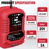 for Bauer 20V Battery Charger,1/2 Size for Bauer 20V Mini