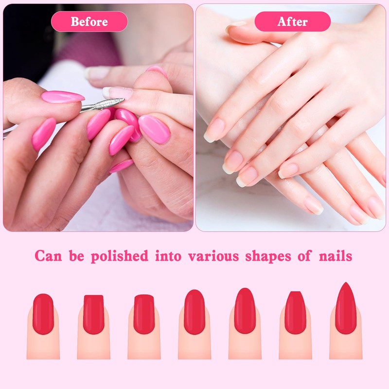 12 Stück Nagelschleifer, professionell, zum Entfernen von Gel und Nagelhaut
