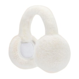 Women Ear Muffs Winter Furry Plush Simulated Bunny Mink Fur Earmuff Foldable Ear Warmers Girls Boys Outdoor Earmuff (white)