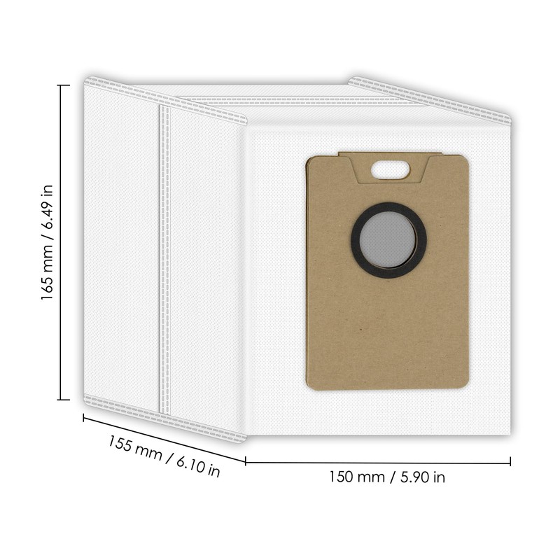 (12 Pack) Replacement Dust Bags Compatible with Tapo RV30 Max