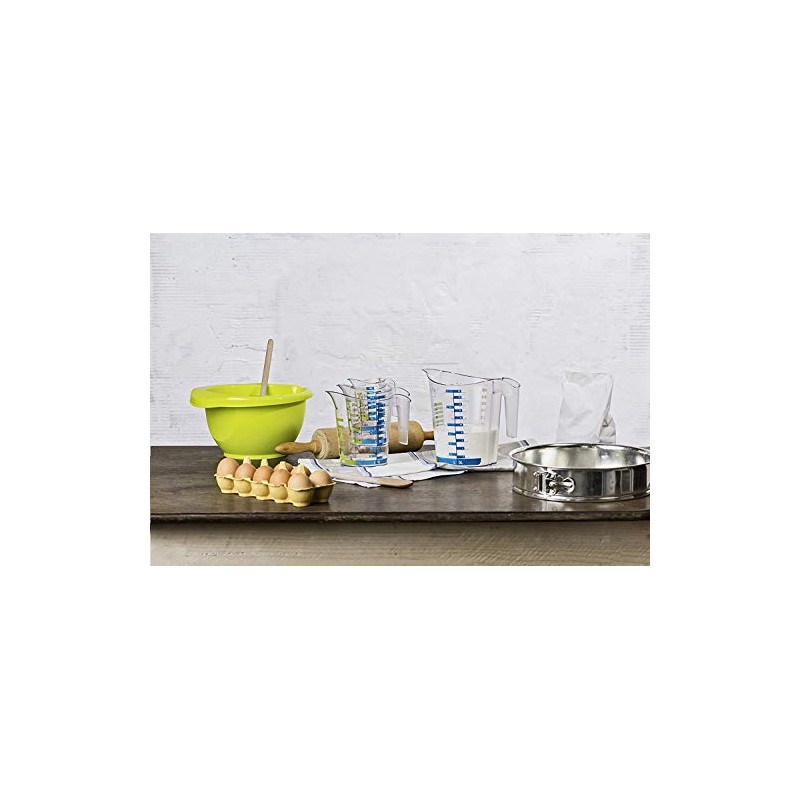 Rotho Domino Kitchen Measuring Cup 0.5 Litre, Transparent with in-Mould