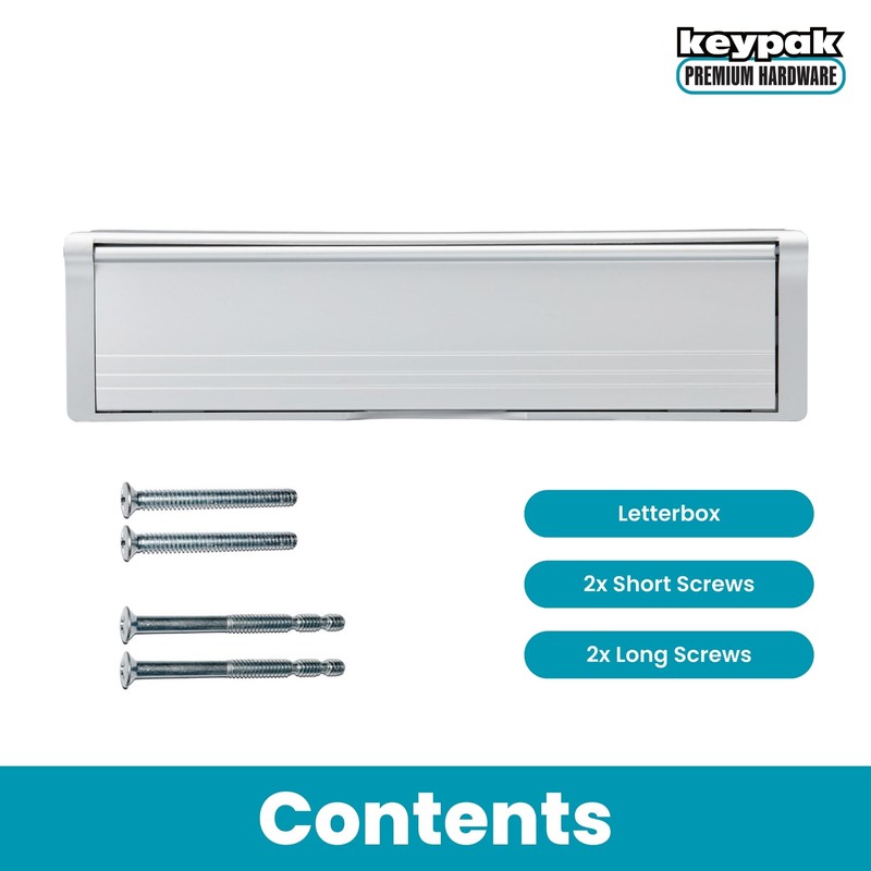Keypak 10" (27cm) Door Letter Box - Adjustable Letterbox for