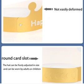 JCKD Pack of 16 Paper Crown Gold Party Crown Paper King Hat (4 Options) Suitable for Parties and Birthday Parties, Universal Birthday Hat for Boys, Girls, Children and Adults