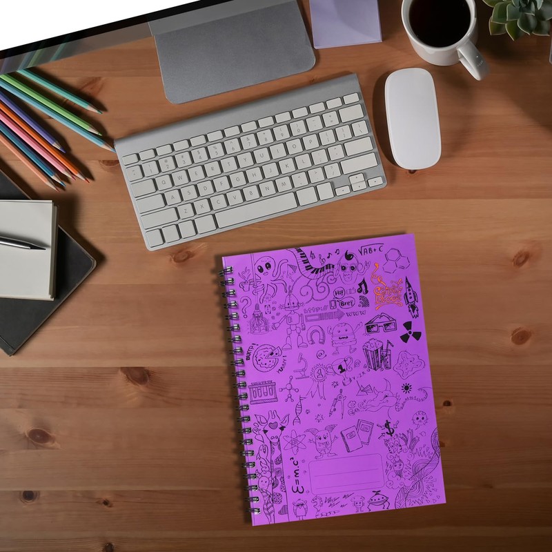 Infinity A4 Lined Wirebound Notebook Spiral Journal Notebook (Pack of