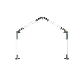 High-Peak Canopy Extension Fittings/Middle Pieces for High Peak Connectors with 120 Degree Angle (Choose Size) (Connects 1" Pipes)