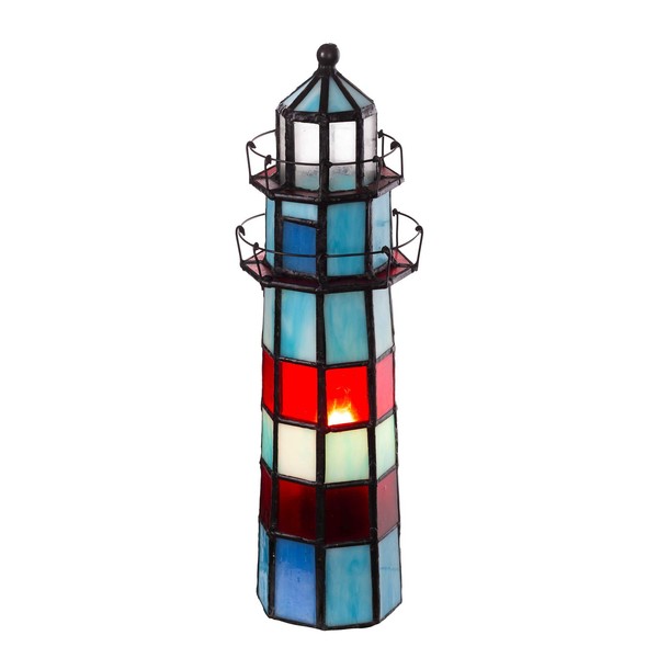Birendy Tiffany Style Lamp, Decorative Lamp, Glass Lamp, Table Lamp,