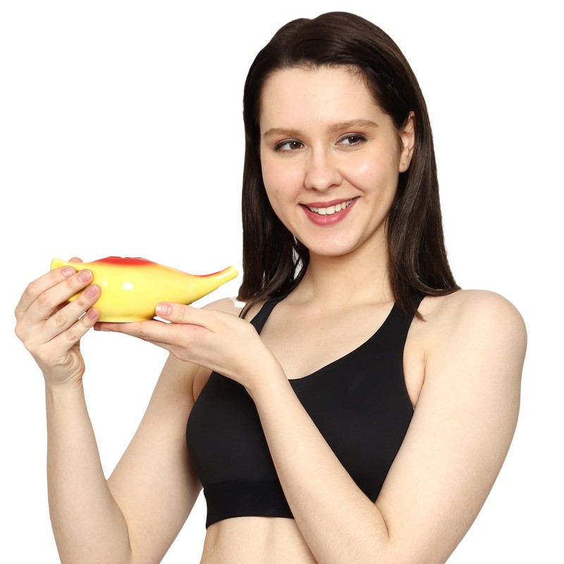 Ceramic Neti Pot for Nasal Cleansing | Natural Treatment for