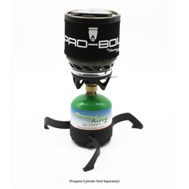 Flame King Pro-Boil All-in-One Camping and Backpacking Stove Cooking System, Boils Water in 90 Seconds, Gas Powered
