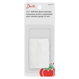 Dritz 2-1/4" Soft Back, White Bra Extender, 2-1/4-Inch