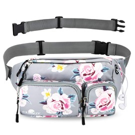 CXWMZY Fanny Packs For Women & Men, Waist Bag Hip Bum Bag Strap Extension Large Capacity Easy Carry Any Phone Passport Wallet for Outdoors Workout Traveling Casual Running Hiking Cycling Dog Walking