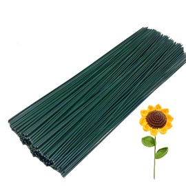 Taonganui Flower Wire Florist Wire Length 2 mm Flower Wire Green Flower Wire for Crafts Wreath Bouquet Pack of 100