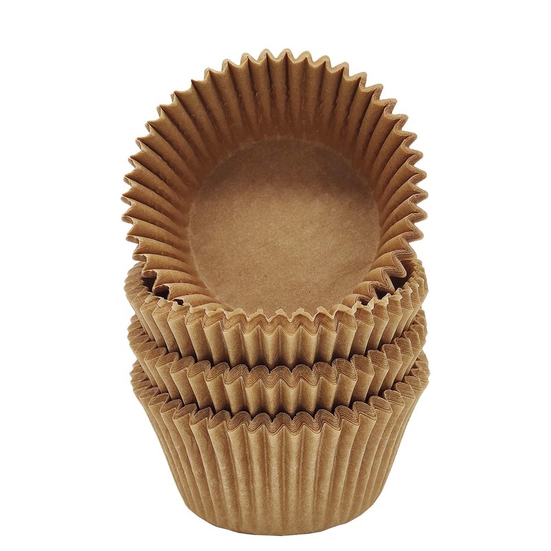 Mombake Premium Natural Greaseproof Cupcake Cases Muffin Paper Baking Cups