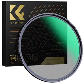 K&F Concept Nano-X Black-Mist 1 Filter 58 mm Black Promist Optical Glass with 28x Nano Coating Black Diffusion Filter for Video Recording / Portrait Photography