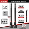 LLNDEI 1/4" Drive Socket set & Nut Driver Set 44PCS,