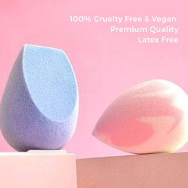 PRAUSH 1 Microfiber Sponge (Contour & Baking) + 1 Celestial Super Soft Makeup Sponge