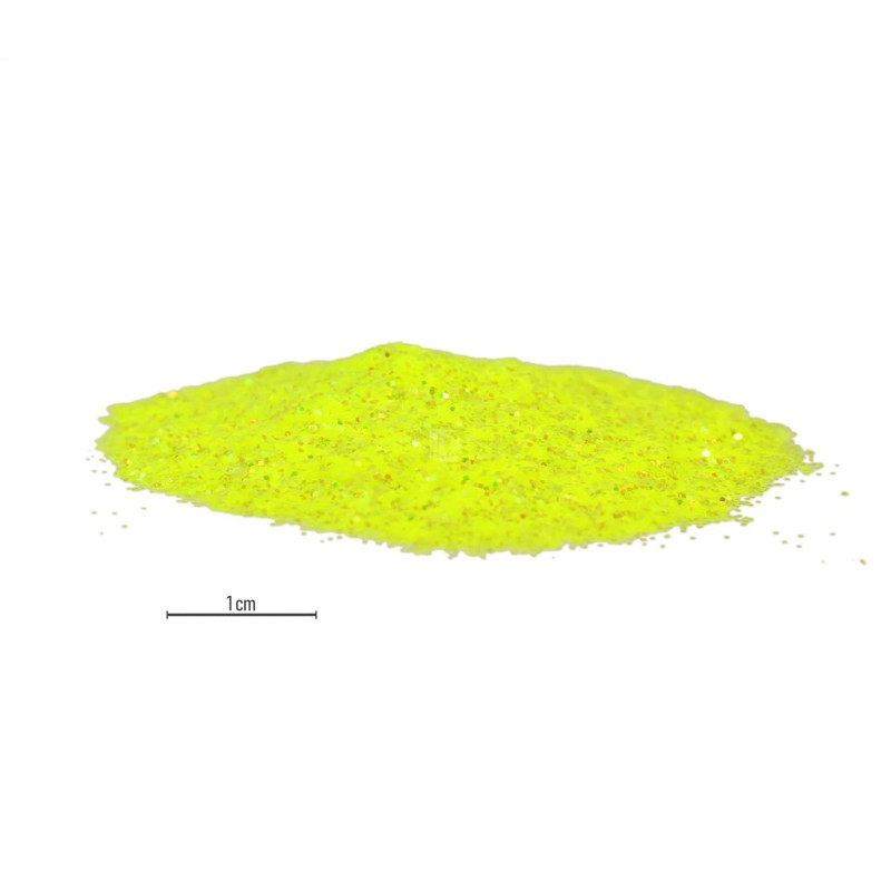 Metal Flakes Neon Yellow Size S (Small)