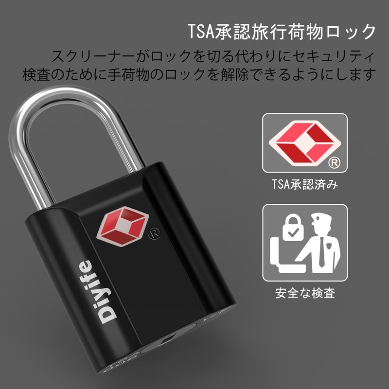 TSA Lock [4 Keys] Diyife Padlock for Small Suitcases, Bag