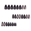 RikView Almond Press on Nails Medium Acrylic Nails Black Nails