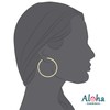 Clip On Spring Hoop Earrings for Non-Pierced Ears, 50mm, Metal,