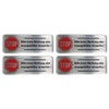 BIKE-label 403009 Aluminium Look 3D Letterbox Sticker 4 x No