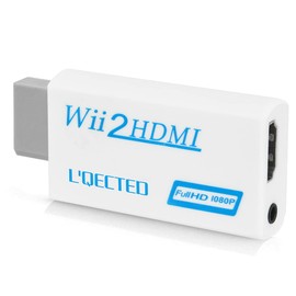L'QECTED Wii to HDMI Converter Adapter,wii HDMI Converter Adapter to Wi HDMI Converter 480p/720p/1080p 3.5mm Audio Wii 2 hdmi Controller Converter wii hdmi cable (convert Wii to 1080p with HDMI