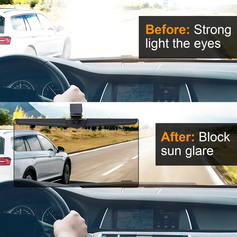 Veharvim Sun Visor Extender for Cars, Polarized Car Visor Extender