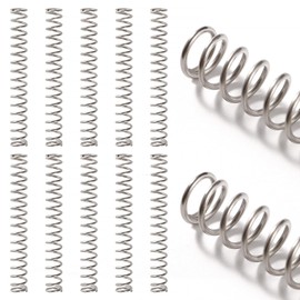 VooGenzek 10 PCS 1.2 * 10 * 80 mm Compression Springs, Stainless Steel Springs, Coil Extended Compressed Spring, for Furniture Screen Doors Repair Projects