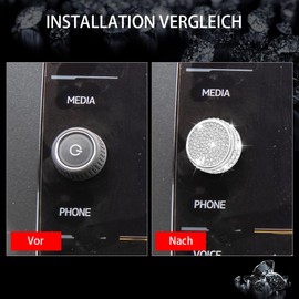 VDARK for Volkswagen Jetta Accessories Bling Car Accessories Interior Volume Switch Knob Covers for Jetta GLI/Tiguan/Golf/Altas/Taos 2er Pack