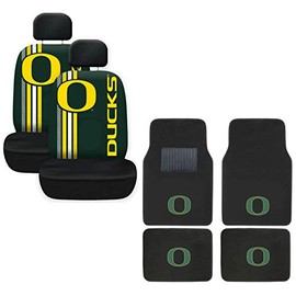 Oregon Embroidered Carpet Floor Mat and Rally Seat Covers Set