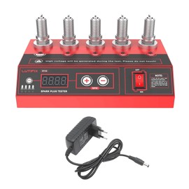 Sparkenker Tester, 5-Window Adjustable Frequency Spark Meter Tester 200-9000 rpm Car Ignition Coil Tester Diagnostic Tool for 12 V Petrol Vehicles and Motorcycle Spark Kerb Testing