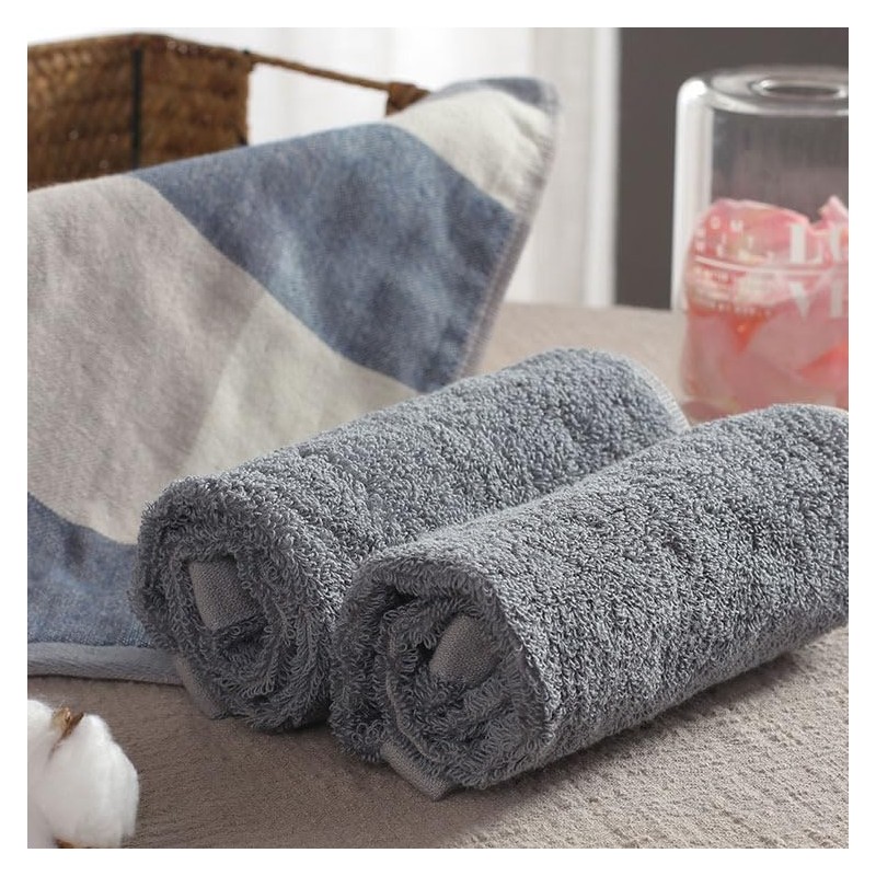 Set of 2 Kitchen Towels with Loops, Hand Towels, Wipes,