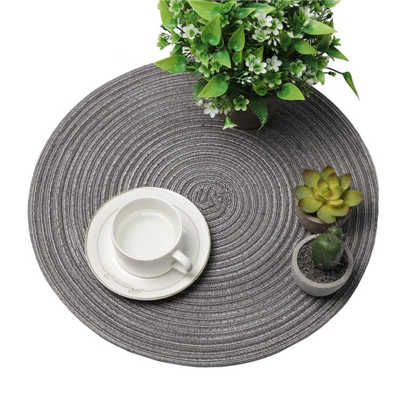 Hoshen Round Cotton Yarn Placemats, Soup Plates, Coasters, Heat Insulation