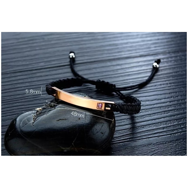 Direcksmart Duo Pulseras Parejas Lazo Amor Novios Ac Inox B801