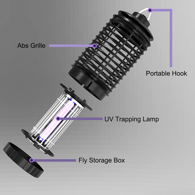 LED Fly Killer Lamp Blue and Purple Light Detachable Electric