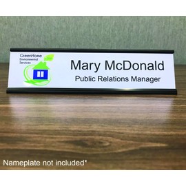 Desktop Office Nameplate Holder (2-Pack, 8" x 2")