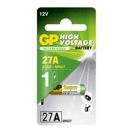 GP Batteries 27A 12 V High Voltage Alkaline Battery, 10027AC1