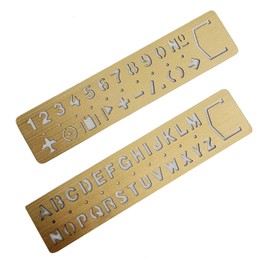 2-Piece Metal Number Letter Stencil Set, Small Drawing Stencil Templates for Journal, Diary, Photo Album, Scrapbook, Painting, Crafts, Bookmarks