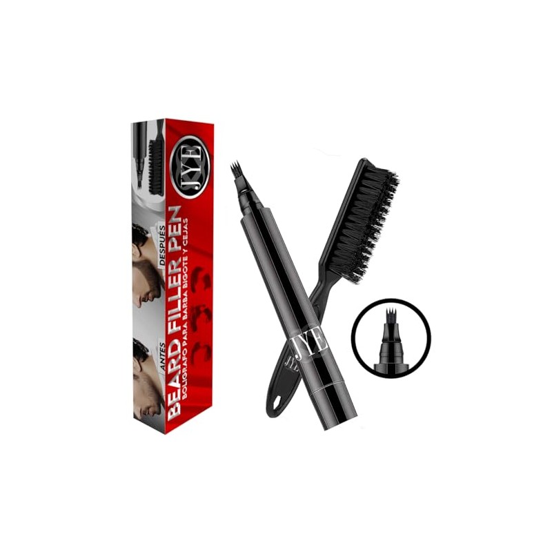 JYE Lapiz Bolígrafo para rellenar Barba, Bigote y Cejas, unisex.