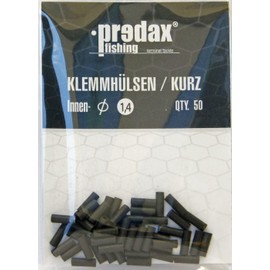 Predax Clamping sleeves – 50 crimp sleeves for steel leaders, diameter/length: 1.4 mm, short version