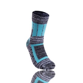 VFAMAN Waterproof socks for MEN & WOMEN.Ankle Length Sock, Suitable for Cycling, Skiing, Mountain Biking (L, Grey-blue)