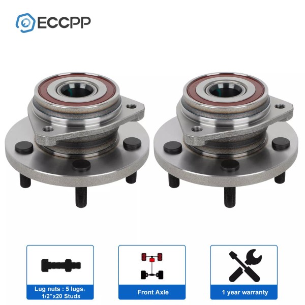 ECCPP 2Pcs Wheel Hub Bearing Assembly Front For 1999-2004 Jeep