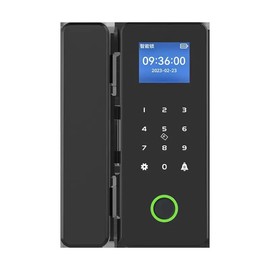 Glass Door Smart Lock, 7 in 1 Keyless Enter Deadbolt with face Recognition,Fingerprint, App Control, IC Card, Palm Vein,No-Drill Installation (No App)