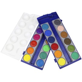 Pelikan DIN 5023 Opaque Paint Box Set K12, 12 Colours and 1 Tube Opaque White, School Standard, coloured