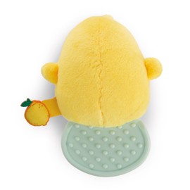NICI Piu 49478 Teething Ring 10 cm Yellow Cuddly Toy for Babies and Toddlers to Grip, Cuddle, Discover and Fall Asleep