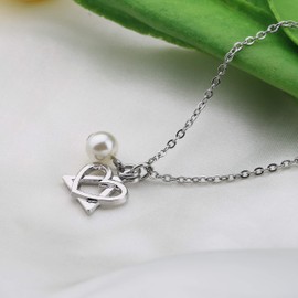 AKTAP Adoption Necklace Adoption Symbol Pendant Pear Necklace Adoption Jewelry Gift for Stepdaughter