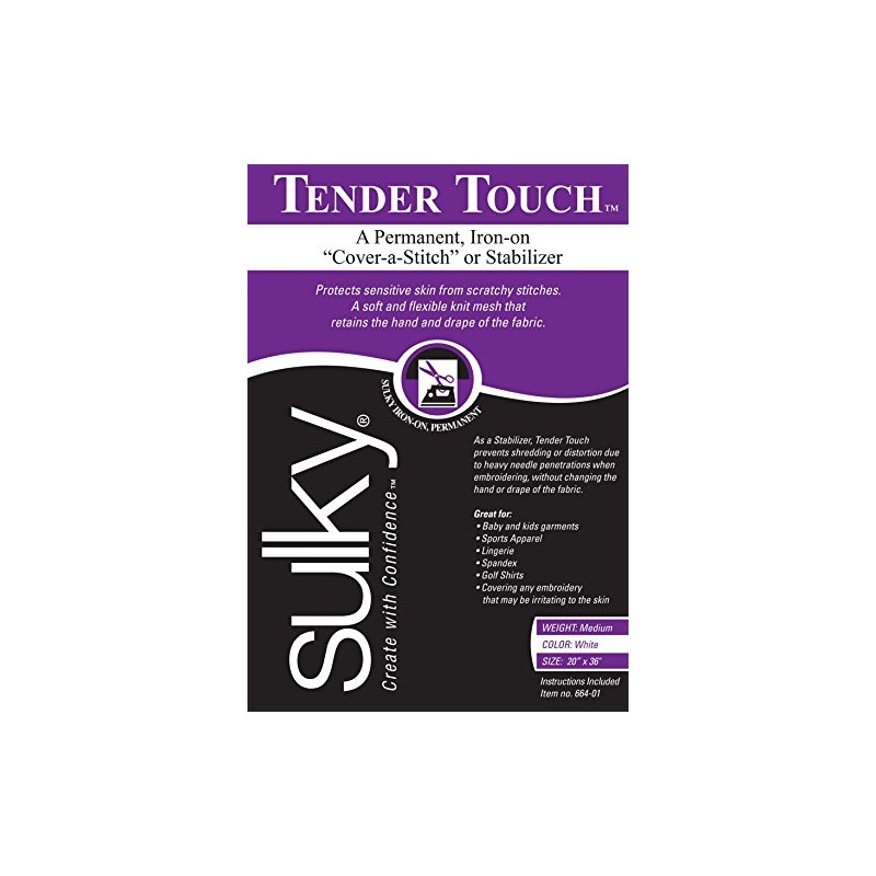 Sulky Of America Cut Away Tender Touch Iron-On Backing White,