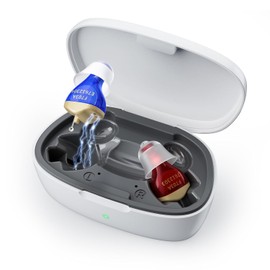 Hearing Aids for Seniors&Adults SIAIME OTC Rechargeable Design ITE Not Hearing Amplifiers with Intelligent Noise Reduction Volume Control Comfort Invisible Portable Charging Case for Hearing Loss
