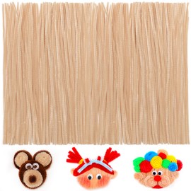 Iooleem 200pcs skin color Pipe Cleaners, Chenille Stems, Pipe Cleaners for Crafts, Pipe Cleaner Crafts, Art and Craft Supplies.