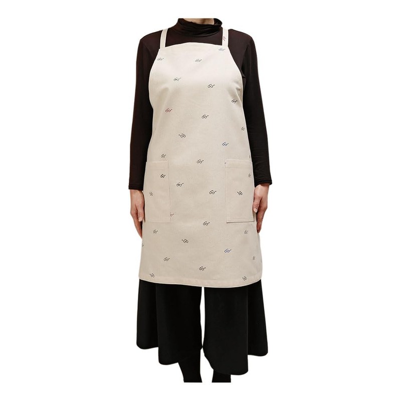 Friends Hill ZS-136-20 Apron, Short Apron, Natural Size: L Approx.